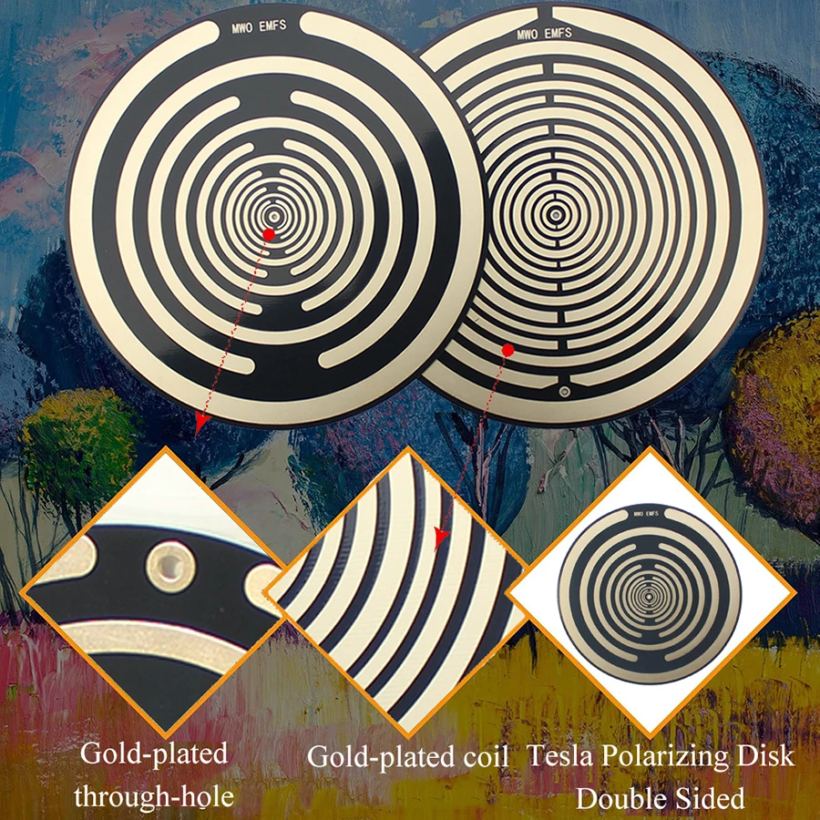 5 قطعة قرص MWO Love Lakhovsky ضعها في حقيبة الظهر الخاصة بك أو على مكتبنا يساعد على استعادة زخارف القرص المستقطب للجسم