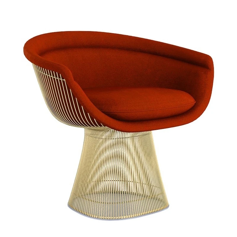 

Итальянский легкий роскошный одиночный стул для отдыха из нержавеющей стали со спинкой, одиночный стул