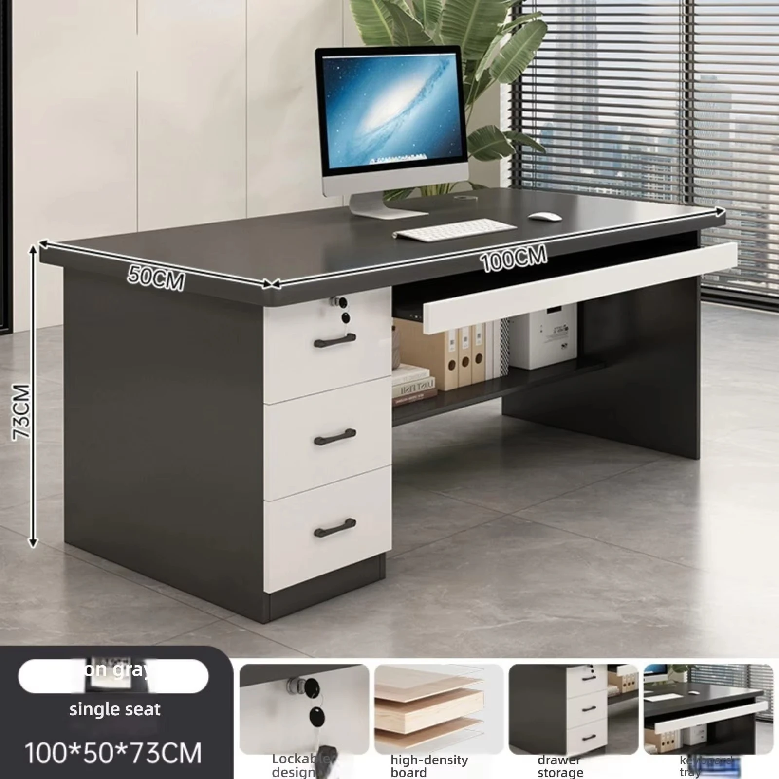 Lockable MDF panel modern comp - Home Office L Shaped Desk review and price