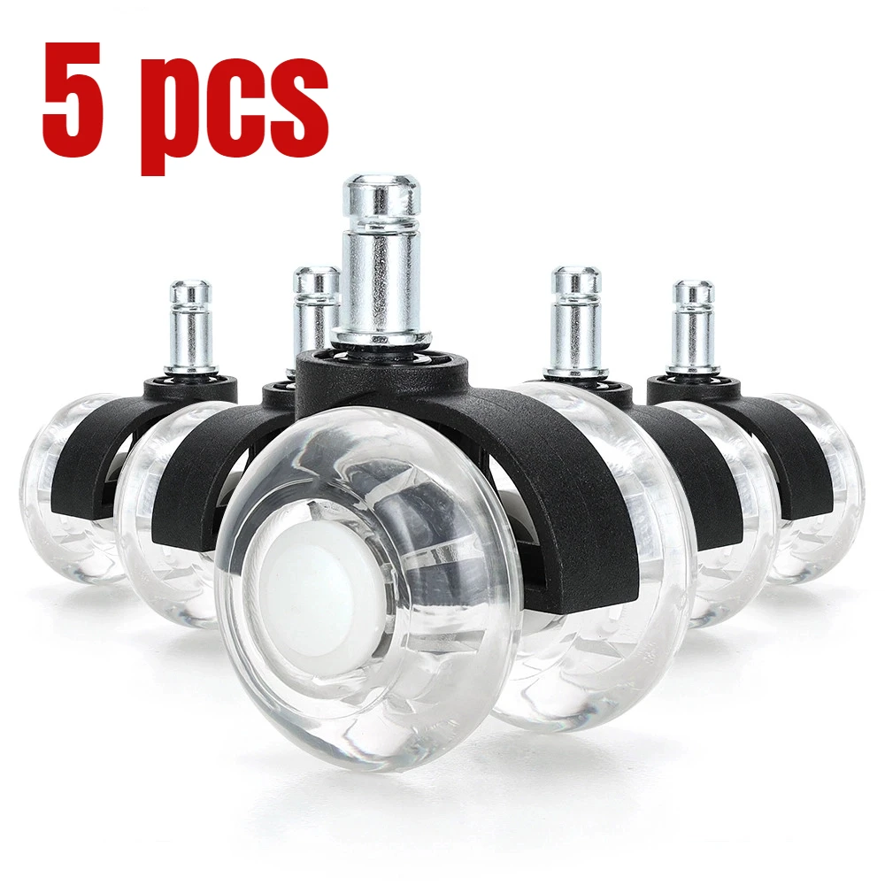

5PCS 2inches Swivel Office Chair Wheels Replacement Chair Casters for Hardwood Carpet Heavy-Duty Furniture Wheels