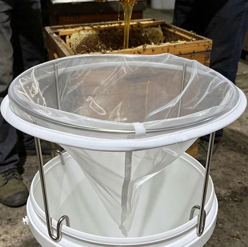Bee Honey Filter Honey Filtering Stand, Nylon Impurities Filtration Net Processing Beekeeping Beekeeper Tools