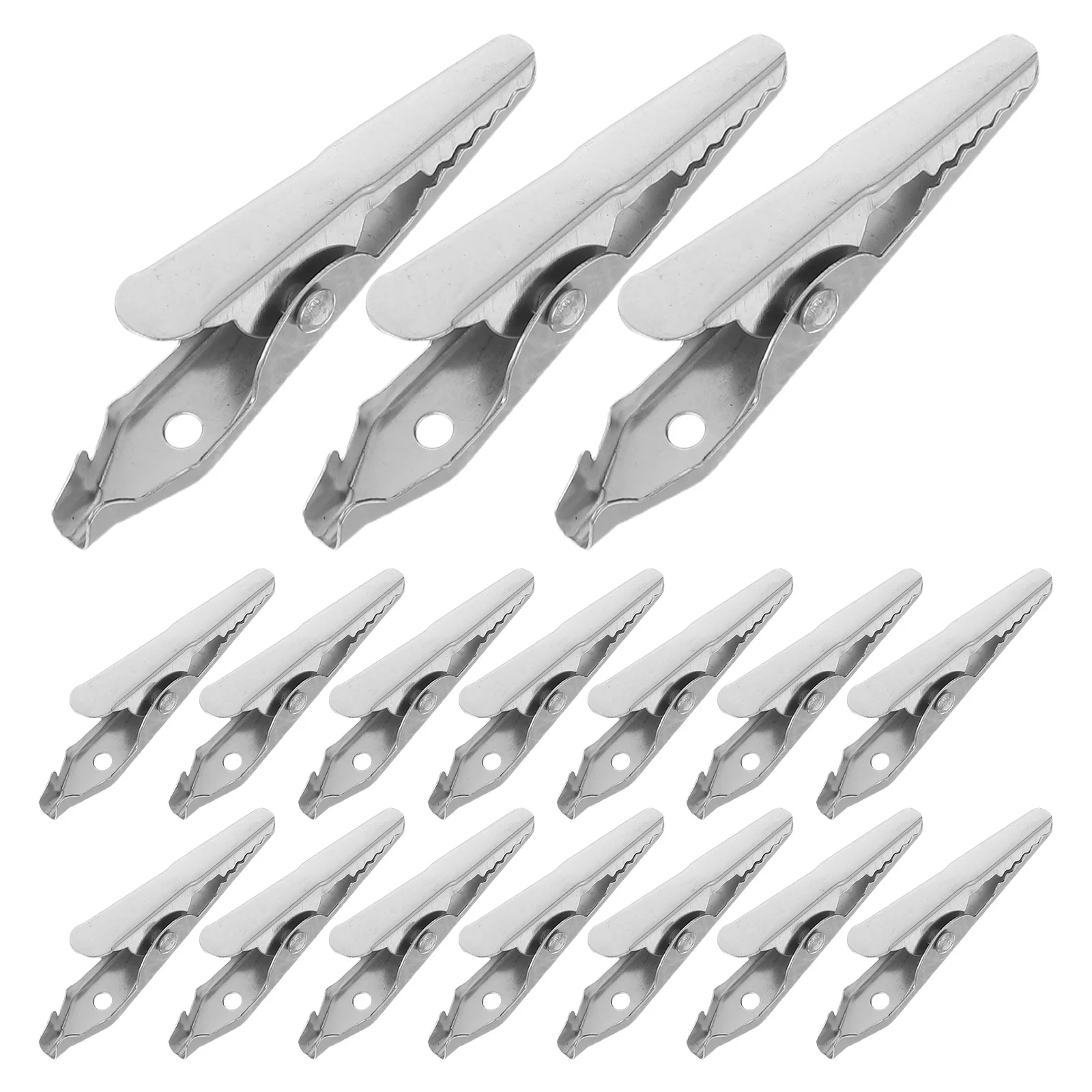 100pcs Mini Metal Alligator Clips Adjustable Hose Clamps For Craft Electrical Test Merchandise Sign Holder Display