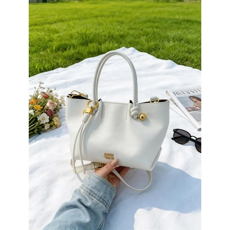 

High-End Stylish Classic Diaper Bag: Women's Leather Bag, Elegant Shopper With Large Capacity And Vintage Square Satchel Shape