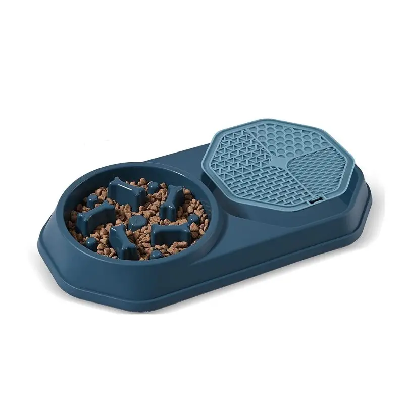 

New Arrival Pet Slow Eating Bowl Double Use Pet Dog Food Bowl With Slow Feeder Dog Bowl And Lick Mat