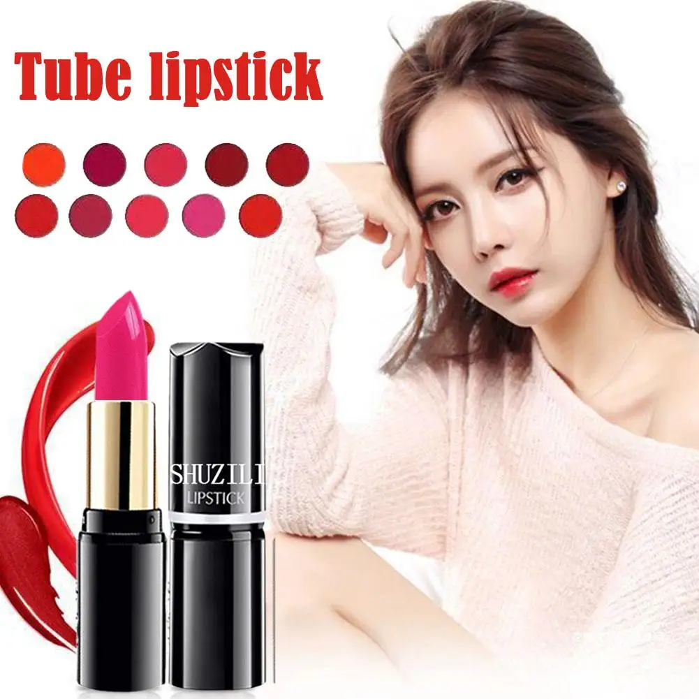Lápiz Labial Rojo Oscuro Sexy, Tinte Labial de Larga Duración, Multicolor, Maquillaje Vintage, Cosmético Labial Impermeable 2026
