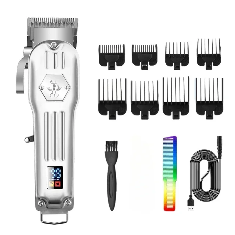 Resuxi BES-518  Electric Hair Cutting Machine High-power Men's Household All Metal LCD Digital Display Hair Trimmers