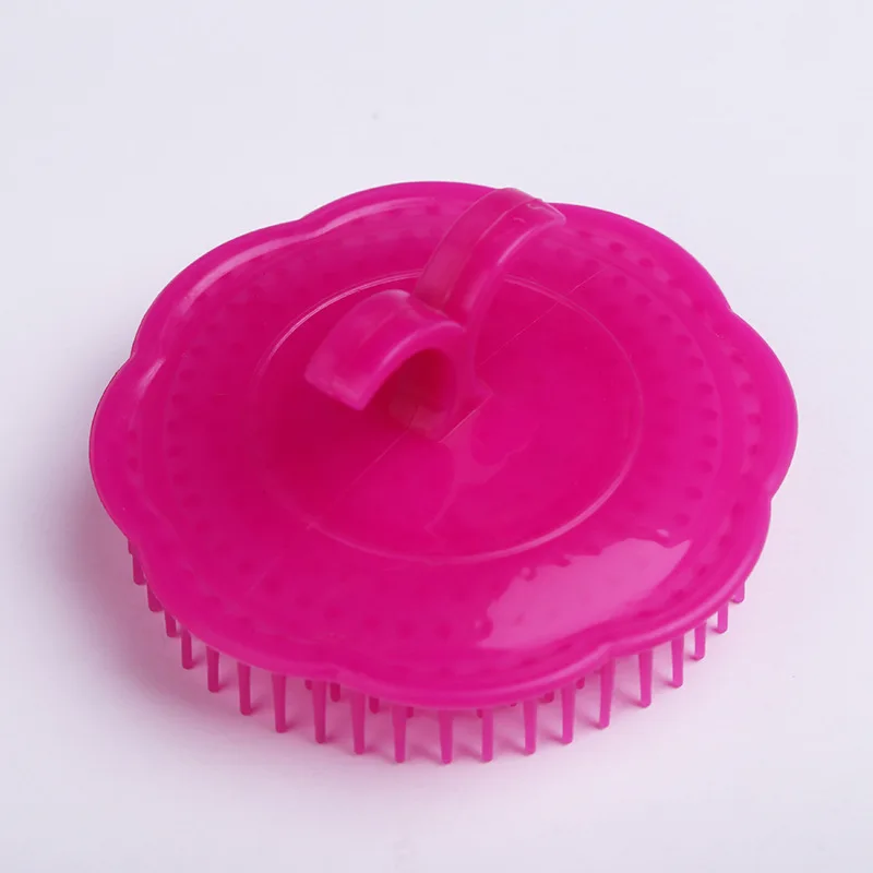 Masajeador de cuero cabelludo de silicona suave, cepillo para lavar el cabello, productos de baño, peine para lavar el cabello, cepillo de baño de limpieza anticaspa, 1 ud.