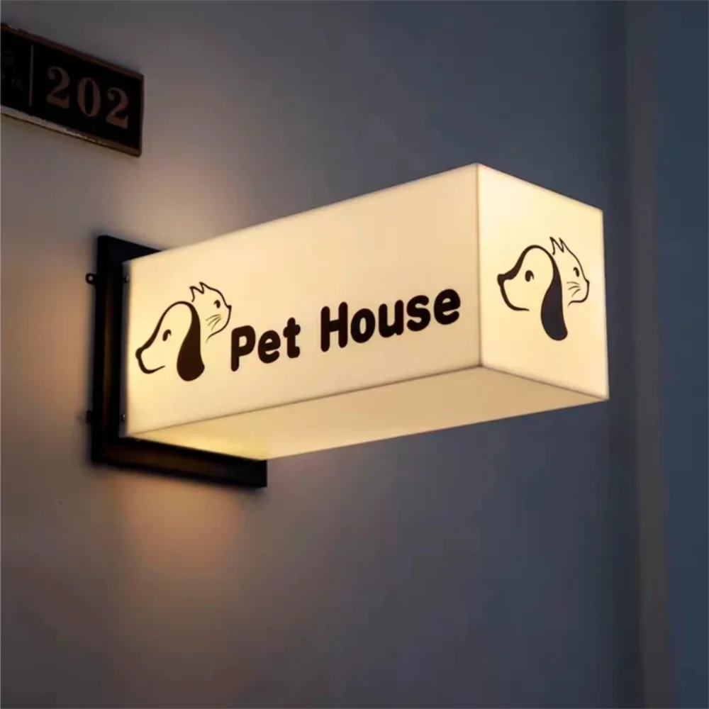 لافتة صندوق إضاءة الشفرة للمتجر - لافتة مضيئة LED مخصصة للاستخدام الخارجي، لافتة معلقة على الوجهين للمطاعم/المتجر، صندوق إضاءة LED #6