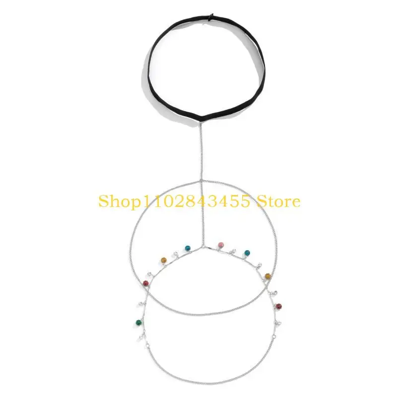 Joli chaîne jambe à pampilles fruits pour femmes, chaîne cuisse gothique, bijoux discothèque mignons, Halloween