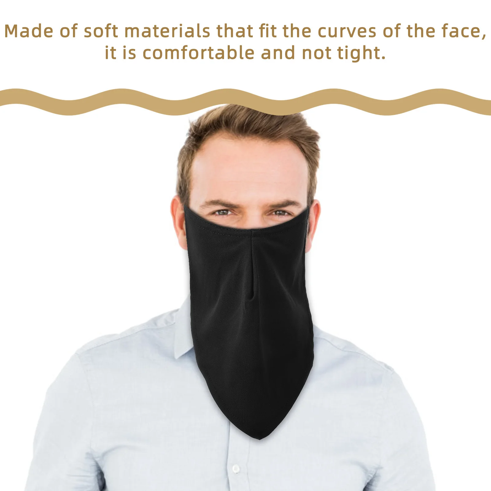 قناع اللحية للرجال، قناع حماية خارجي ناعم ومريح وجيد التهوية وقابل للفصل للحية
