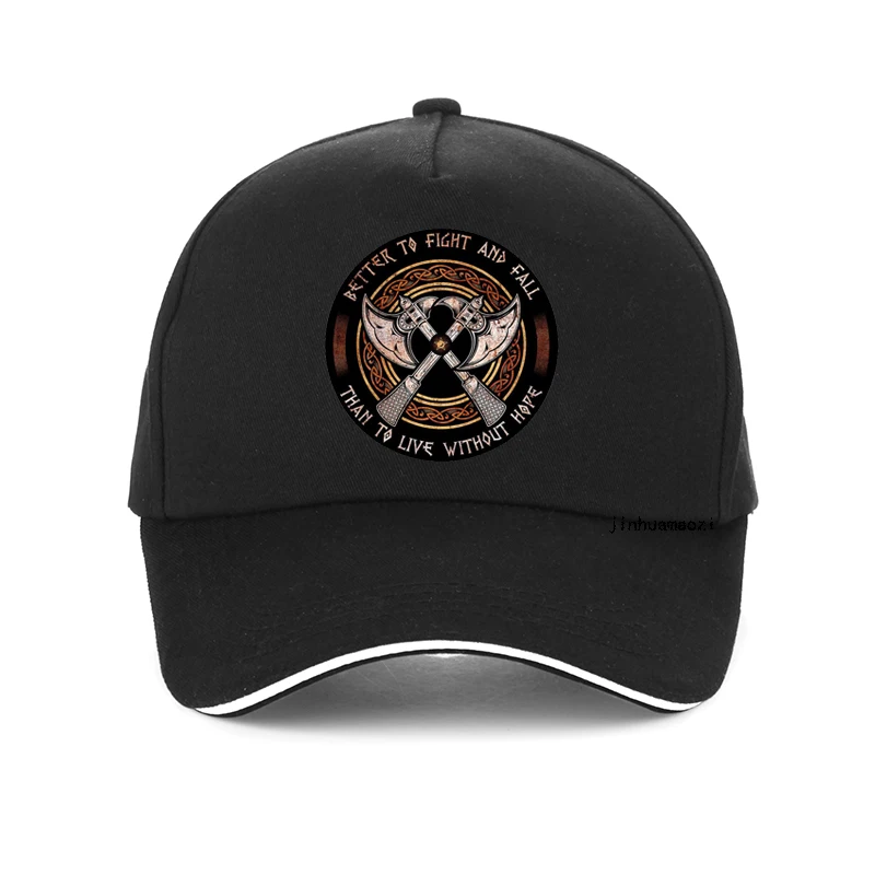 

Fashion men Viking Battleaxes print Baseball cap Viking battleaxes Better To Fight hat brand viking Rune Dad hat snapback bone