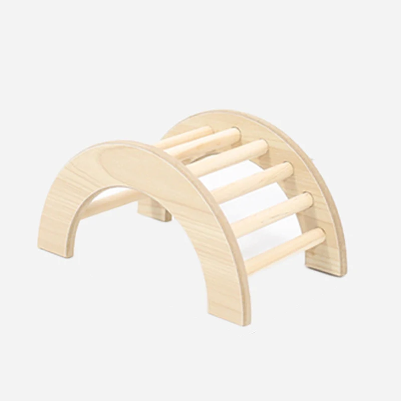 Hamster Wooden Steps Bridge Toy Guinea Pig Hedgehog Squirrel Arch Bridge Small Pet Exercise Toys Arch Bridge D9254