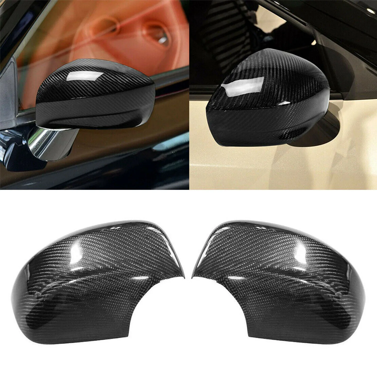 Carbon Fiber Side Mirror Cover Fit For Nissan GT-R GTR R35 2009-2020