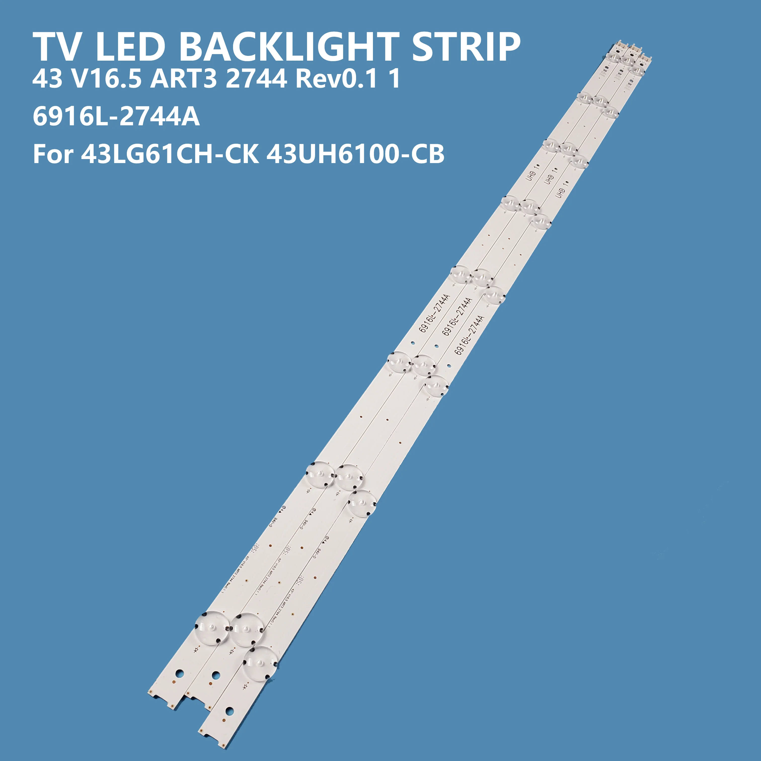 

New TV LED backlight 7 lamps 43 inches 43 v16 ART3 Rev0.3 1 - 6916L 2665A 100% brand new.