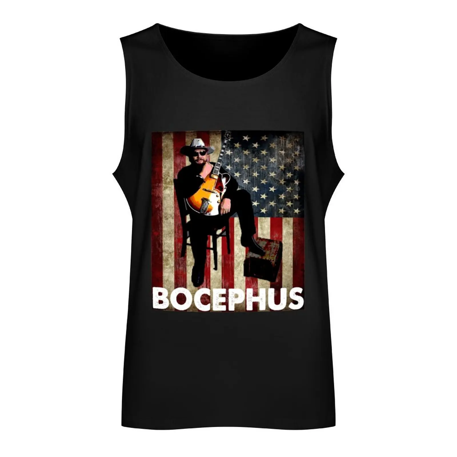 Vintage Retro Flag Bocephus Retro Hank Jr Gifts Williams Men Women USA Flag Tank Top bodybuilding t-shirt Man gym clothes