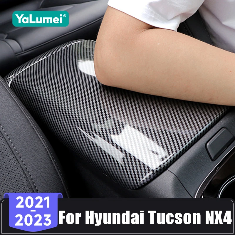 Für Hyundai Tucson NX4 Hybrid N Linie 2021 2022 2023 Auto Center Konsole Armlehne Box Schutzhülle Trim Fall Zubehör