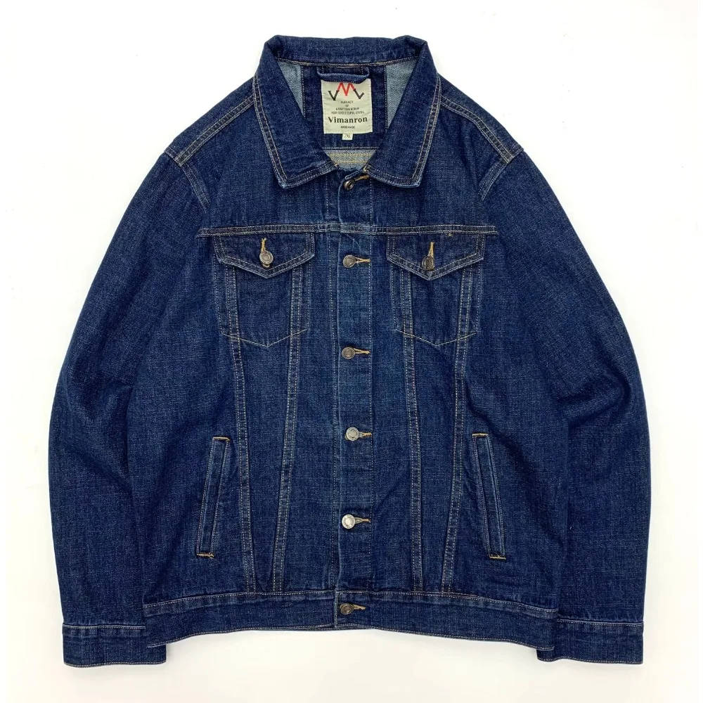 

Мужская джинсовая куртка-бомбер цвета хаки из чистого хлопка, винтажный стиль, уличная мода, европейский и американский ретро-дизайн.