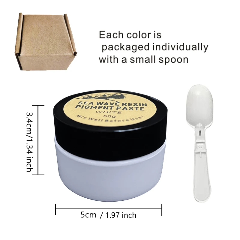 50g Sea Wave White Epoxy Resin Pigment Paste Make Ocean Foam Cell Effect DIY Resin Seascape Craft Color Dye