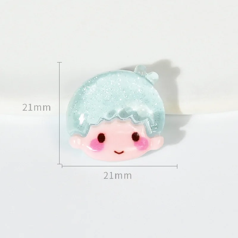 24pcs/Lot Mini Resin Dog Girl Boy Flatback Cabochon Miniature Pattern Applique Ornament Craft DIY Earring Accessories