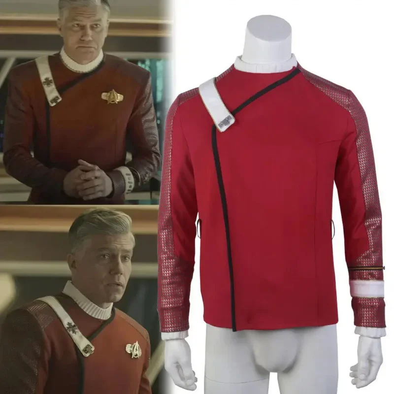 Star For Strange New Worlds Treks Cosplay Captain Pike MM Jackets Undershirts Starfleet Uniforms Men'S Tops Coat MN10