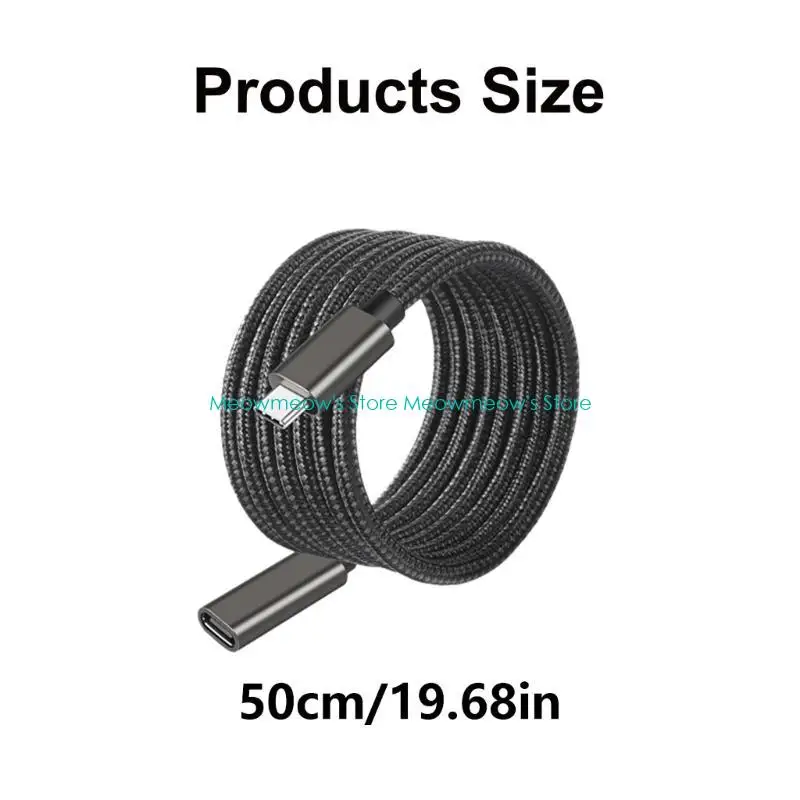 W91A USB Kabel Extender typu C, 60W Szybkie ładowanie 5 / s wsparcie transmisji danych, dla urządzeń elektronicznych typu C.