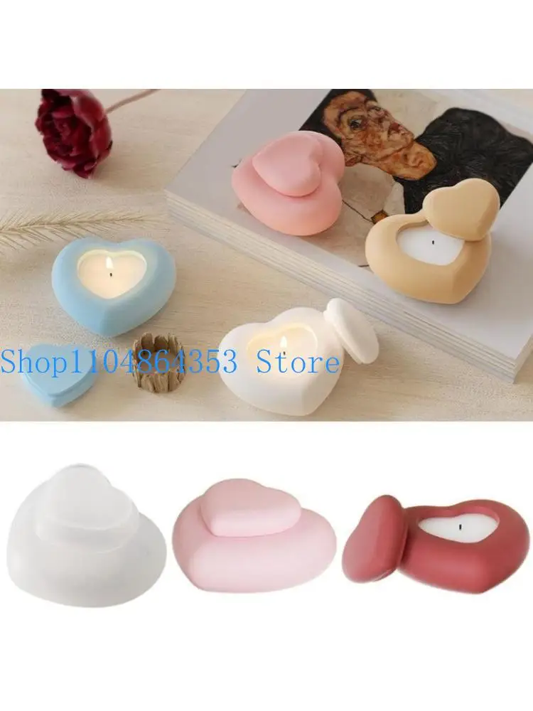 652F Multipurpose Heart Storage Box Silicone Molds for Crafting Supplies
