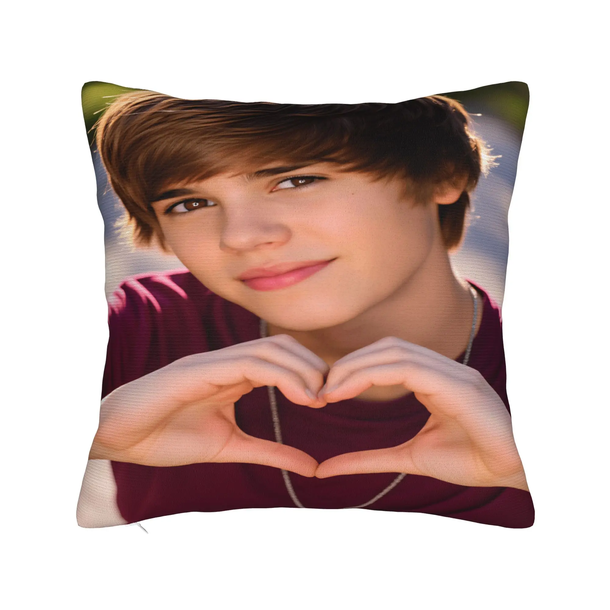 J-JustinS B-Bieber Pillow Case  Retro Trendy Pillow Cover Design Pillowcases For Office Car Home Decor