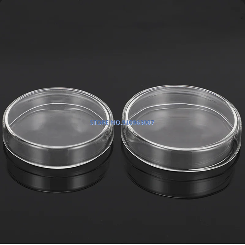 60/75/90/100/120mm with Lids Laboratory Bacterial Yeast Borosilicate Glass Petri Culture Dish