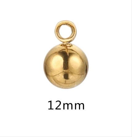 20pcs Stainless Steel Solid Ball Beads for DIY Jewelry Making