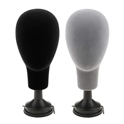 Mannequin Head Model Display Base Plate Wigs Caps Glasses Stand Holder Practical Flocking Foam Head Model Hat Wig Props Bracket
