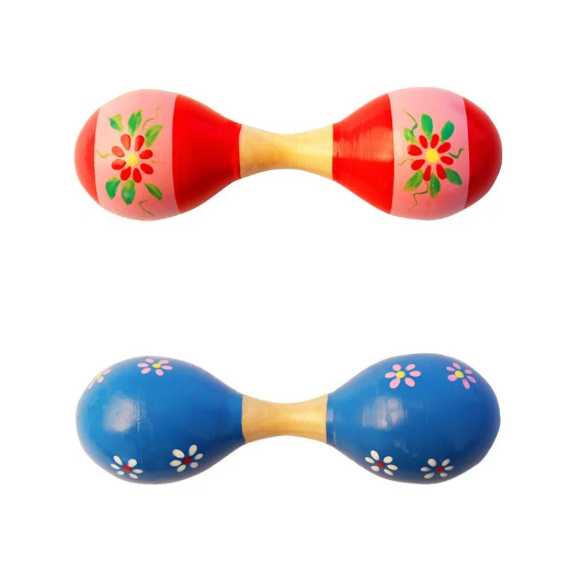 1 pçs colorido de madeira maraca chocalhos areia martelo criança instrumento musical chocalho shaker festa crianças shaker brinquedo presente aleatório