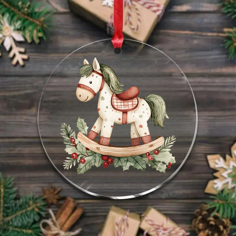 3 Stück rustikal rot grün Weihnachten UV DTF Glas Tasse Wrap Transfer Aufkleber Tassen Grußkarten Winter Weihnachtsbaum Ornament Home Decor – Detail 2