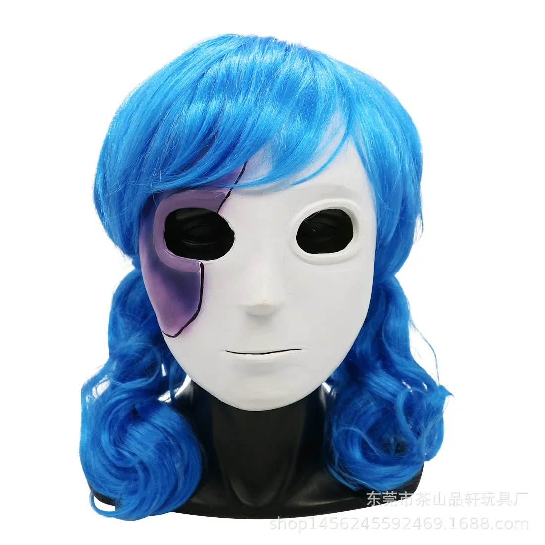 لعبة مغامرة سالي قناع الوجه قناع اللاتكس شعر مستعار تأثيري الإرهاب نصف أقنعة الوجه الباروكات الدعامة اكسسوارات هالوين