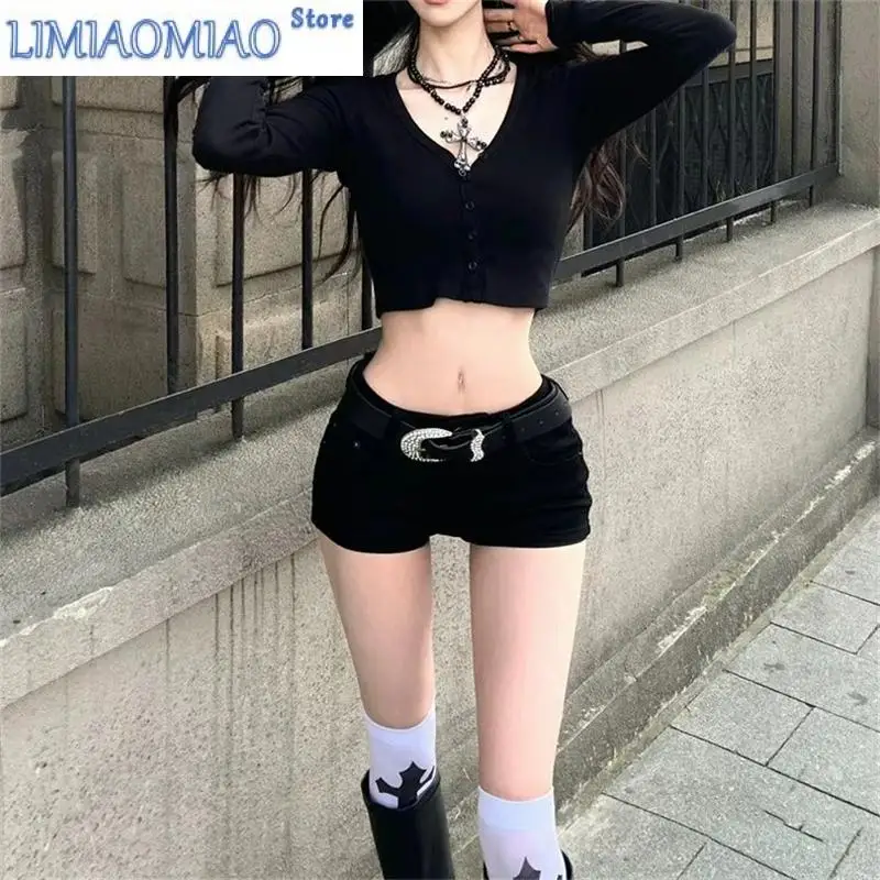 Women's Thin Black A-line Ultra Short Hot Pants Summer Cool Girl Skinny Briefs Fashion Casual Female Sexy Slim Fit Shorts