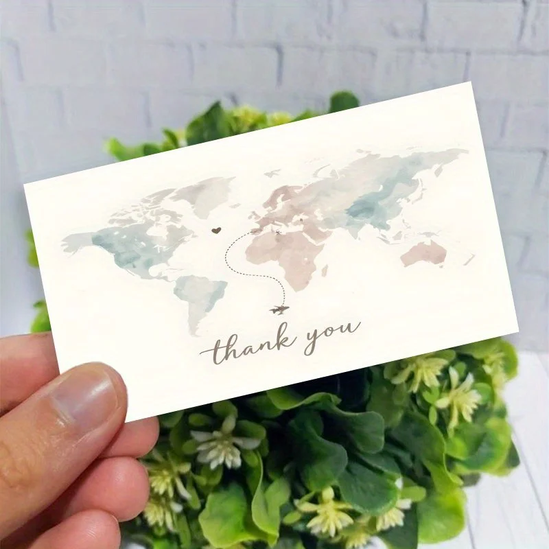 100pcs Wedding Thank-you Card Set, 