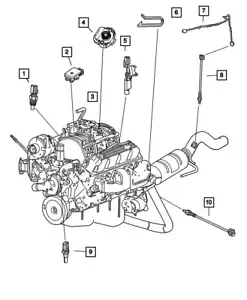 Conector de manguera de emisión Wrangler, accesorio para Grand Cherokee Ram 1500 Viper, 53009672