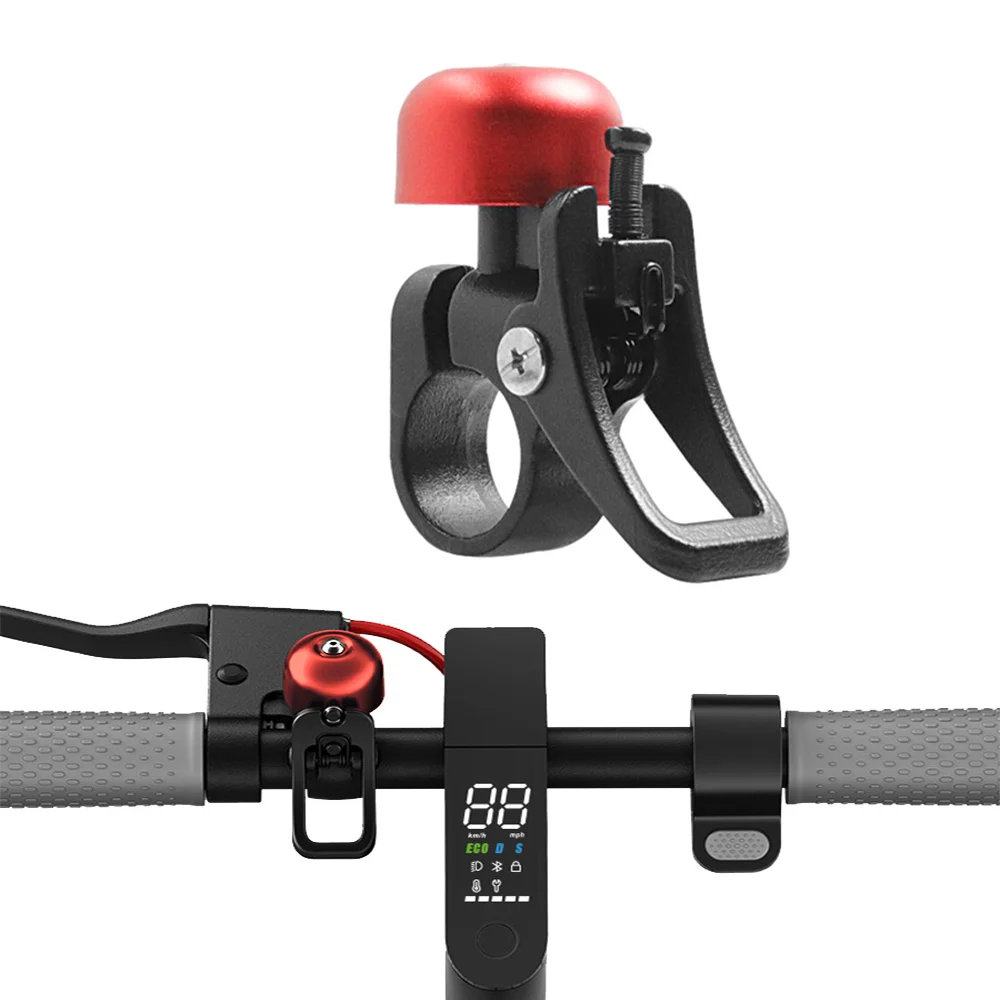 Whole Body Aluminum Alloy Red Cap Bell Horn Ring With Quick Release Mount Nice Loud Tone Horn For Xiaomi M365 Pro/ 1S  Scooter