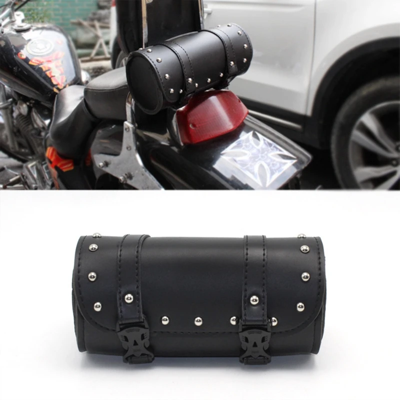 Waterproof Motorcycle Handlebar Bag Leather Motorcycle Saddlebags Storage Tool Bag Universal Fork Bags Dropshipping