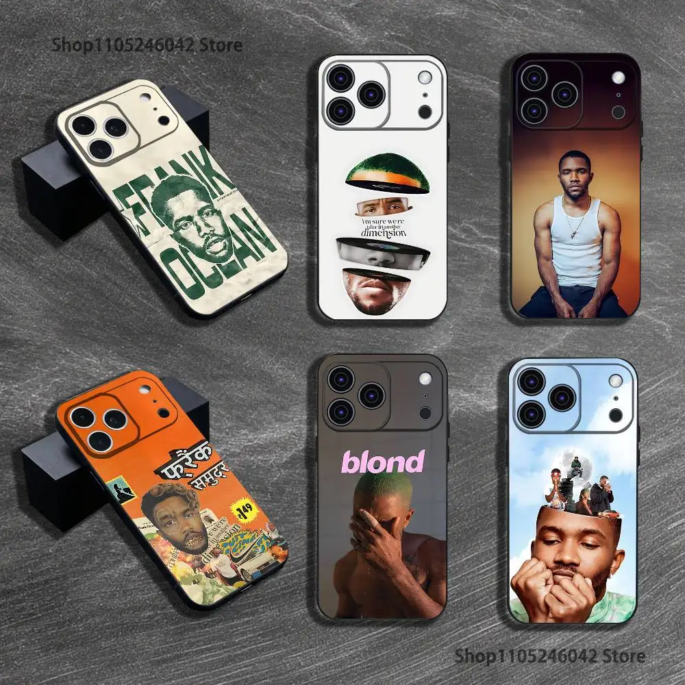 

F-Frank Ocean Blond для iPhone 17,16,15,14,13,12,11,Pro,XS,Max,XR,Plus,E,SE4,Mini Черный мягкий чехол для телефона