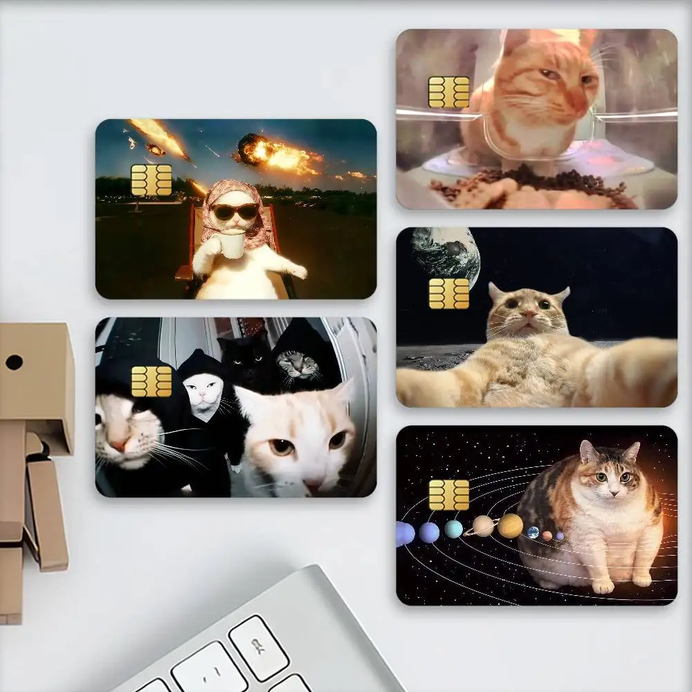 Fun Cat Meme Zazu Credit Card Stickers Skin For Bank Debit Decorative Protection Scratch-resistant Gift 4PCS
