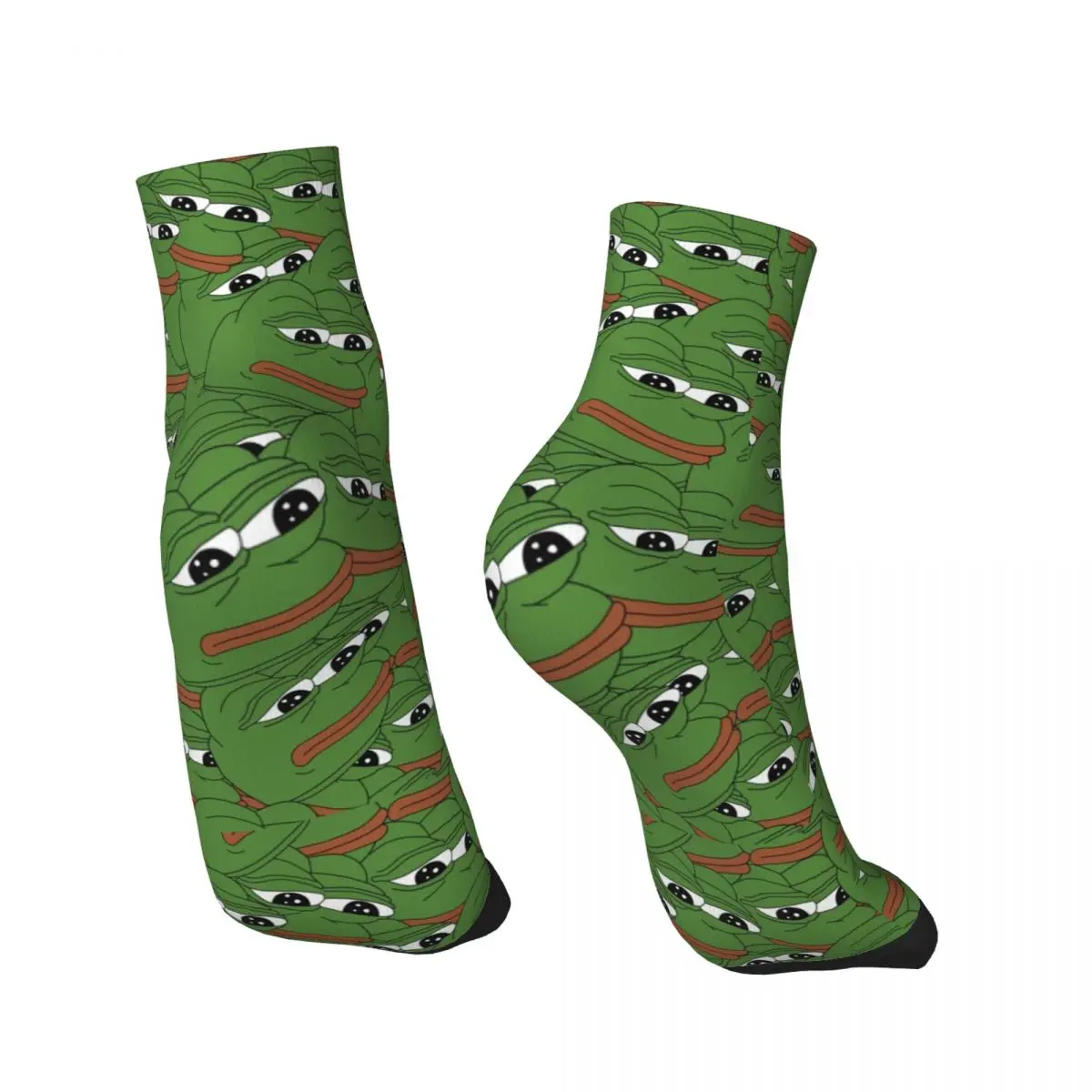 Traurige Frosch Meme Männer Frauen Crew Socken Unisex Mode Frühling Sommer Herbst Winter Kleid Socken