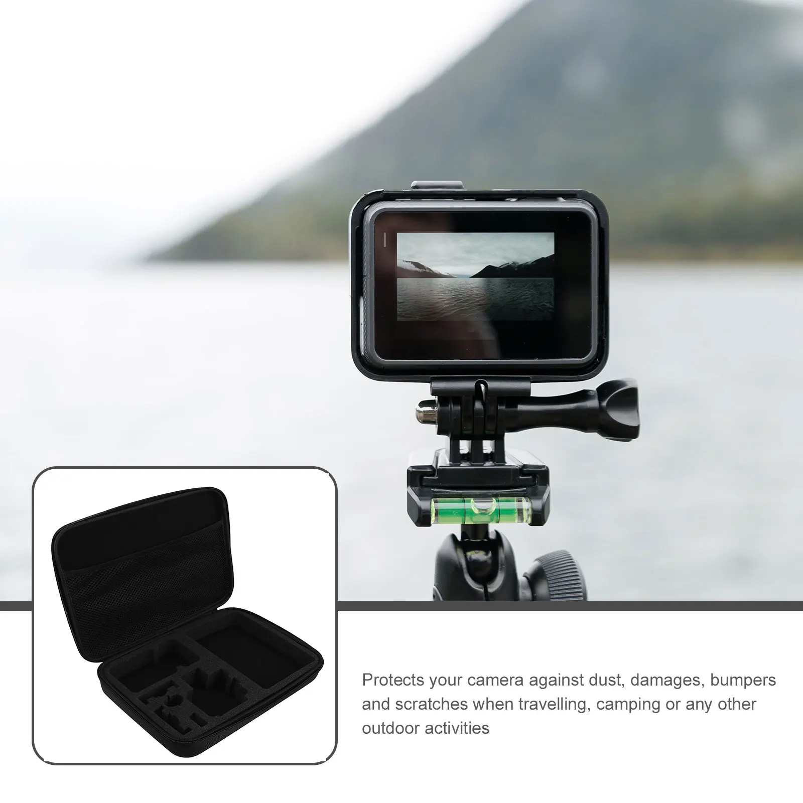 

Sports Camera Case Large Storage Bag Backpack Accessories Cage Camera Gear Travel Pouch Portable Protective Container