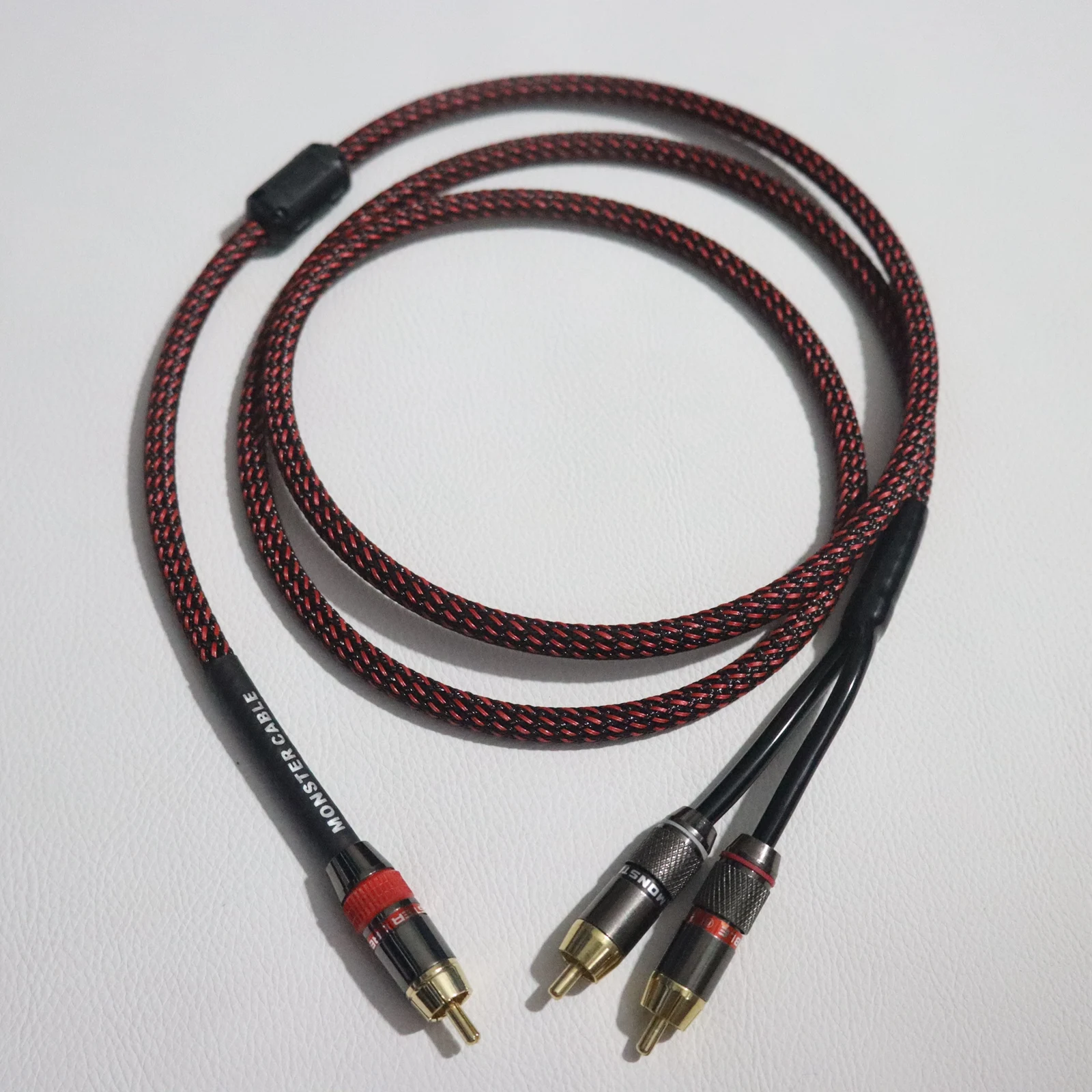 MONSTER Rca To 2 Rca Subwoofer Cables Male To Male Audio Cable for Mixer Amplifier Sound Card DVD Effect Television RCA Cable