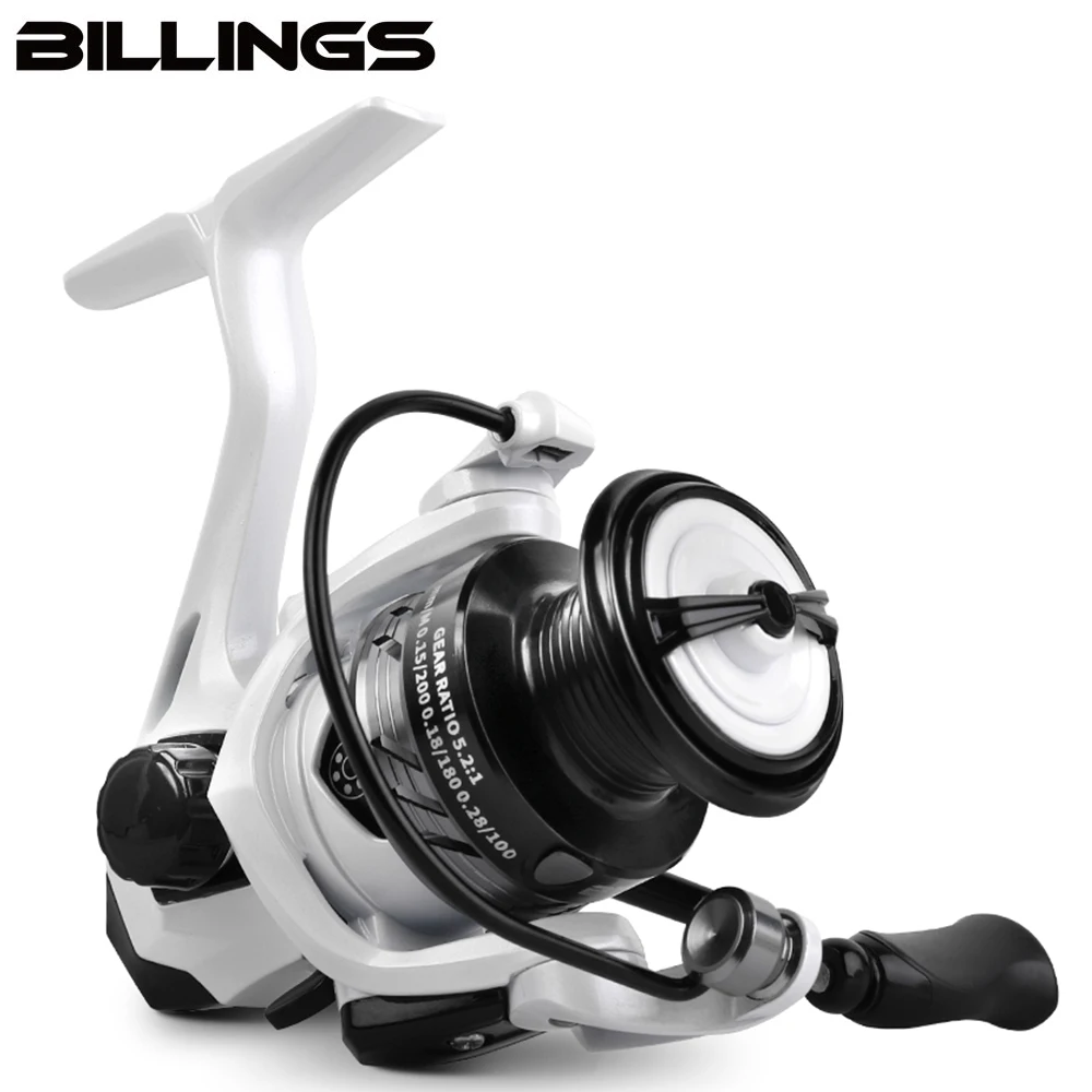 BILLINGS HB 1000-3000 Series, 5.2:1 Gear Ratio, 17.63 Max Drag, Metal Spool,Spinning Fishing Reel,For Freshwater