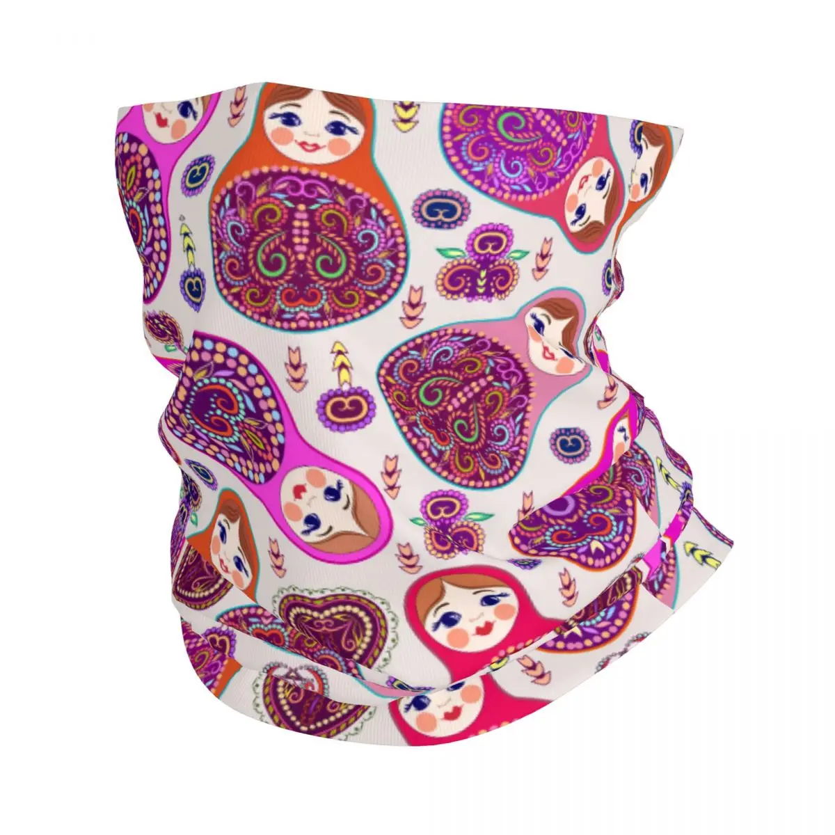 

Colorful Thin Bandana Neck Gaiter Matryoshka Russian Doll Wrap Scarf Headband Neck Cover