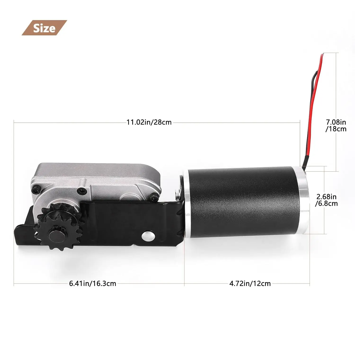 225008 RV Slide Out Motor & Gear Housing Replacement for BAL Accu-Slide Cable Slider Out System, Gear Motor & Gear Housing, Gear