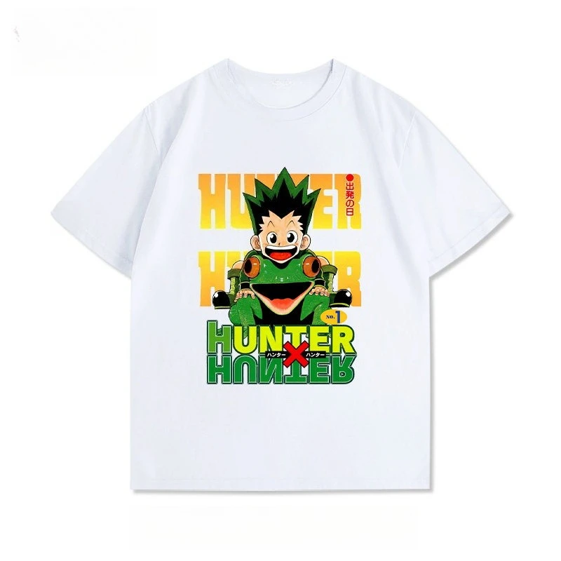 2026 New Hunter X Hunter Retro Anime Print T-shirt Short Sleeve T-shirt Men's and Women's T-shirt Men's T-shirt