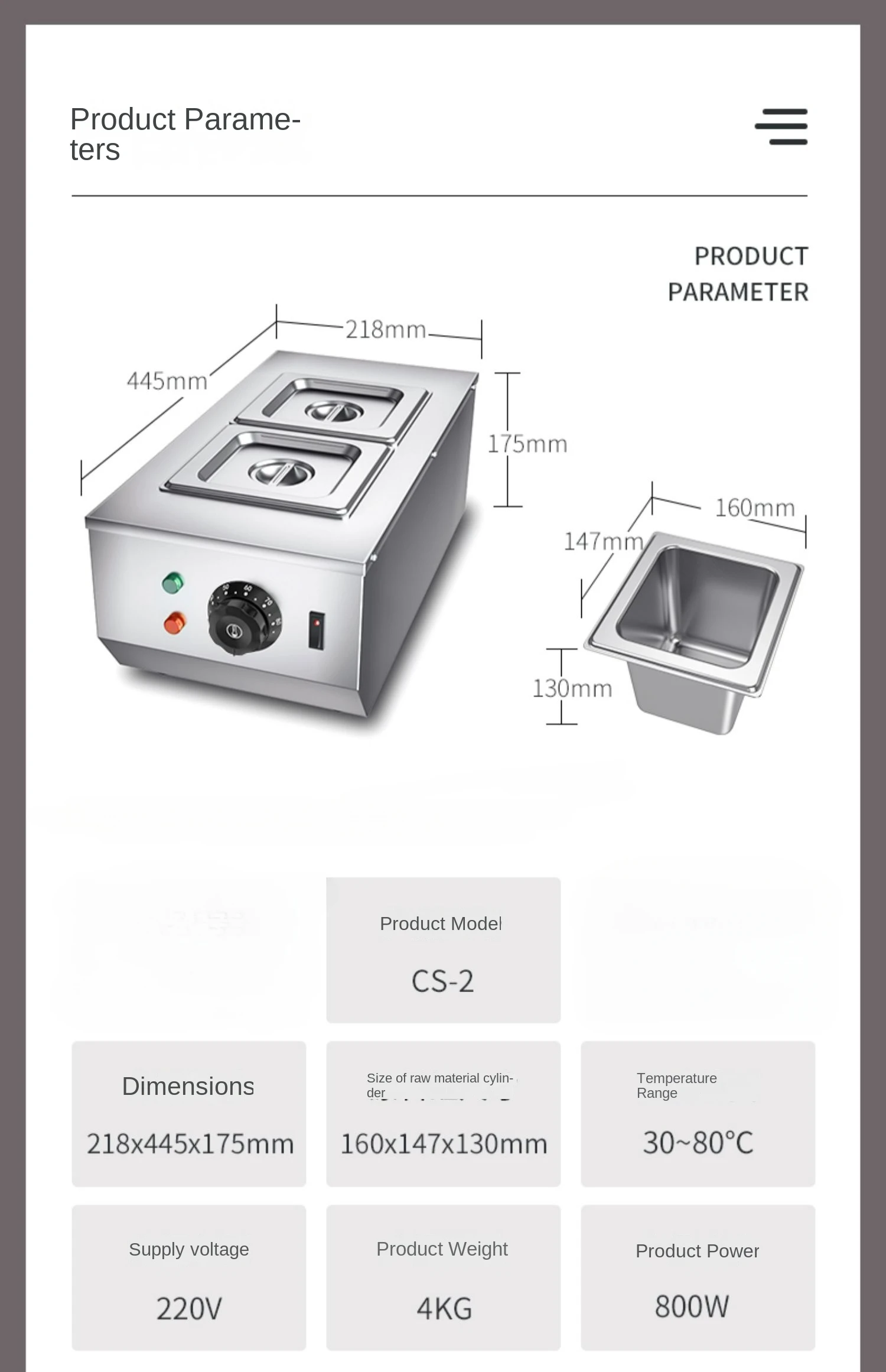 Chocolate Melting Furnace Double-Cylinder Heating Pot