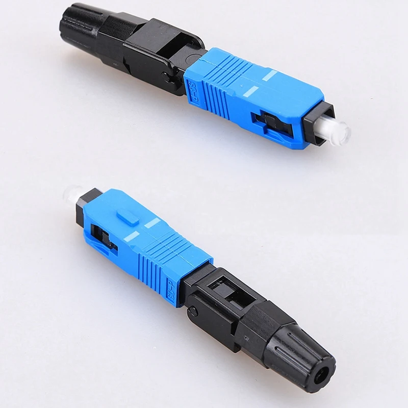 20Pcs SC/UPC Fiber Optic Fast Connectors Pre-Buried Quick Connector Fiber Assembly Adapters For High-Speed Internet