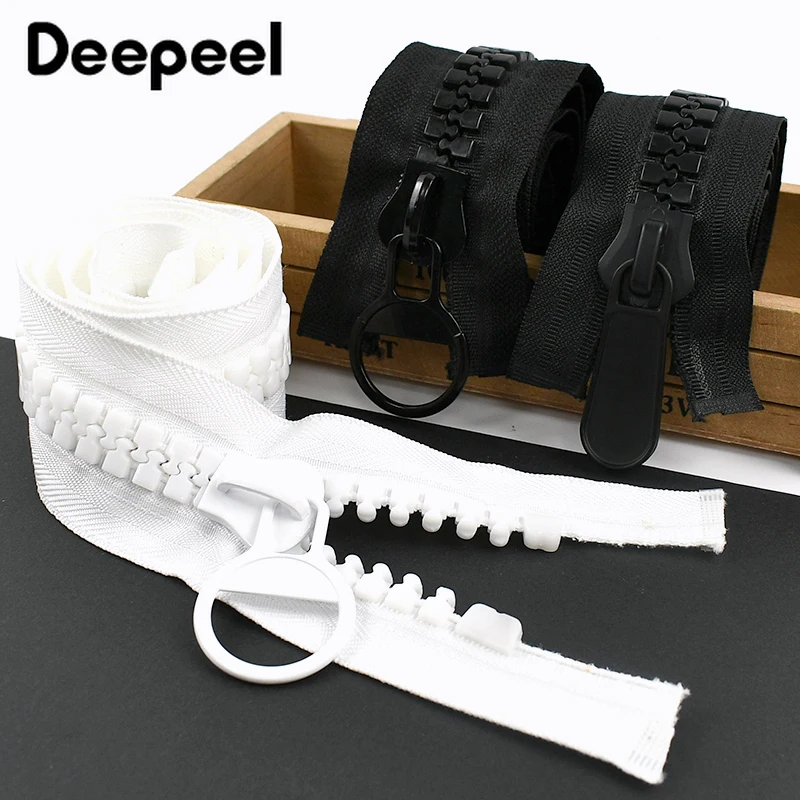 

60-100cm 20# Extra Resin Zippers Garment Backpack Zipper Closure Tent Down Replace Open-End Zip Repair Kits Sewing Accessories